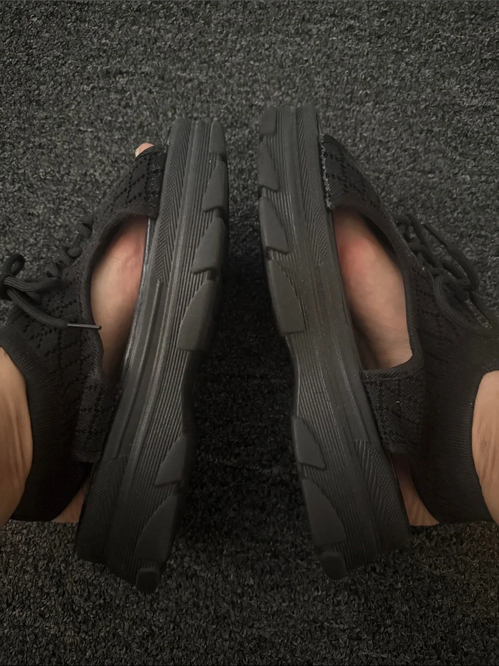Black Knit Platform Sandals 7.5 Lightweight Not Chunky and Heavy